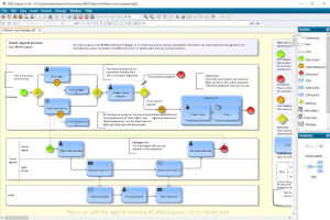 Captura de pantalla de un archivo .adf en Software AG ARIS Express 2.4