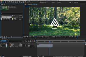 Captura de pantalla de un archivo .aep en Adobe After Effects CC 2019