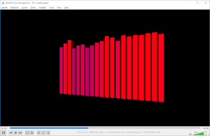 Captura de pantalla de un archivo .amr en el reproductor multimedia VideoLAN VLC 3