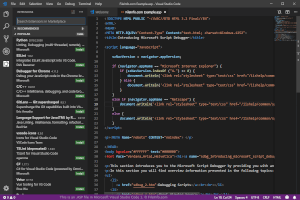 Captura de pantalla de un archivo .asp en Microsoft Visual Studio Code 1