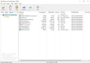 Captura de pantalla de un archivo .egg en ESTSoft ALZip 8