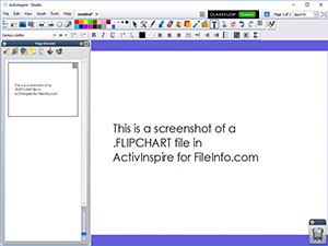 Captura de pantalla de un archivo .flipchart en Promethean ActivInspire