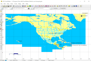 Captura de pantalla de un archivo .gtm en GPS TrackMaker