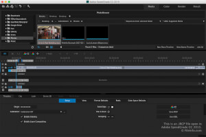 Captura de pantalla de un archivo .ircp en Adobe SpeedGrade CC 2015