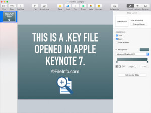 Captura de pantalla de un archivo .key en Apple Keynote 7