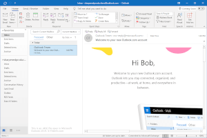 Captura de pantalla de un archivo .msg en Microsoft Outlook 2019