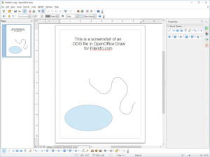 Captura de pantalla de un archivo .odg en Apache OpenOffice Draw 4.1.3