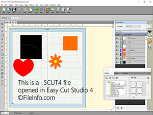 Captura de pantalla de un archivo .scut4 en Easy Cut Studio 4