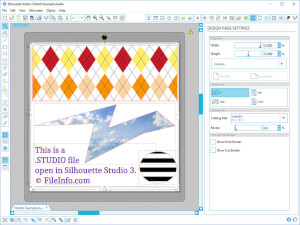 Captura de pantalla de un archivo .studio en Silhouette Studio 3