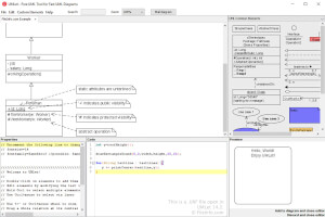 Captura de pantalla de un archivo .uxf en UMLet 14.2