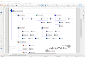 Captura de pantalla de un archivo .vsdx en LibreOffice Draw 6.2