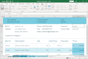 Captura de pantalla de un archivo .xlsb en Microsoft Excel 2019